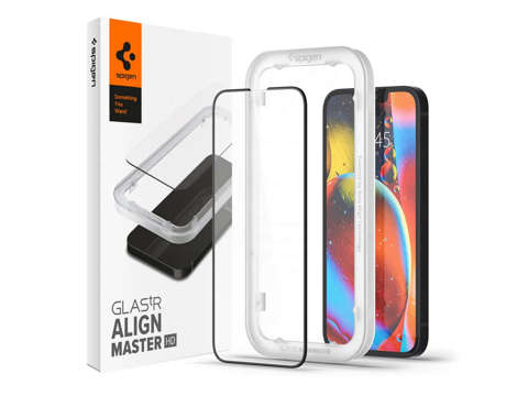 Tempered glass Spigen ALM Glass FC for Apple iPhone 13/ 13 Pro Black