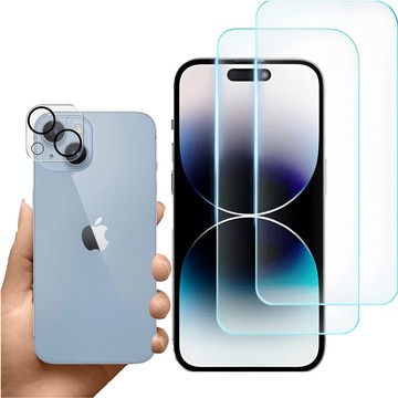 Tempered glass Supreme Set for Apple iPhone 15 Clear