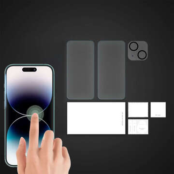 Tempered glass Supreme Set for Apple iPhone 15 Clear