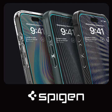 Tempered glass for iPhone 15 Pro Max Spigen Glas.TR "EZ FIT" Clear