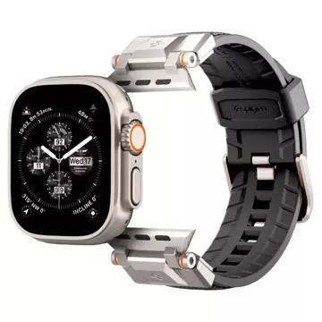 The Spigen Durapro Armor strap for Apple Watch 4 / 5 / 6 / 7 / 8 / 9 / Se / Ultra 1 / 2 (42 / 44 / 45 / 49 mm) is a combination of modern materials that combine durability and style, creating a unique accessory for your smartwatch.