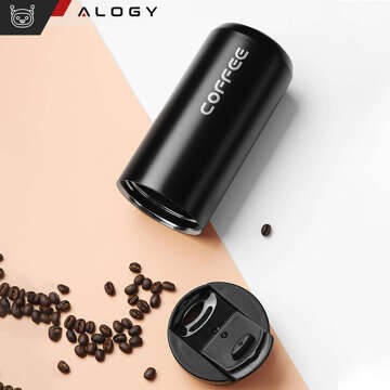 Thermos thermal mug bottle water bottle 400ml for coffee tea yerba mate Alogy Steel Black