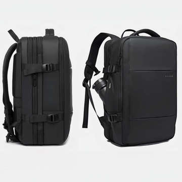 Travel backpack Bange BackPack business expandable backpack Capacious bag for 17.3" laptop with USB port Black