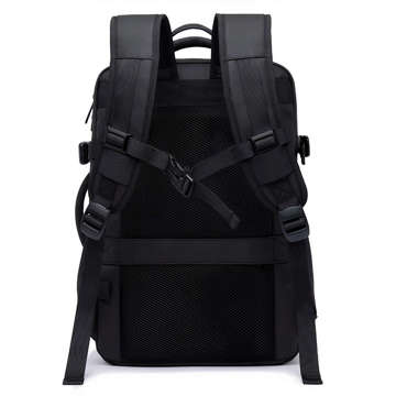 Travel backpack Bange BackPack business expandable backpack Capacious bag for 17.3" laptop with USB port Black