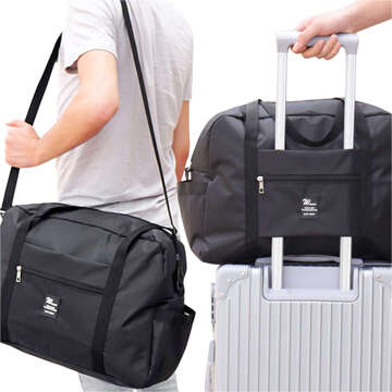 Travel bag for the plane, tourist sports cabin, hand luggage, roomy for a suitcase, holidays 36l Alogy Black