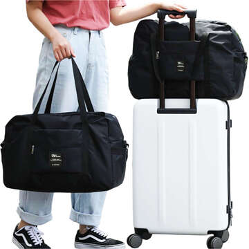 Travel bag for the plane, tourist sports cabin, hand luggage, roomy for a suitcase, holidays 36l Alogy Black