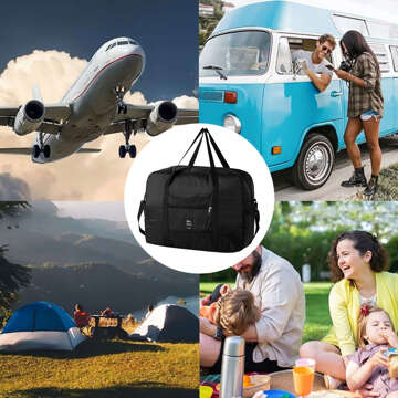 Travel bag for the plane, tourist sports cabin, hand luggage, roomy for a suitcase, holidays 36l Alogy Black