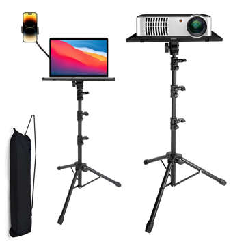 Tripod universal stand for projector laptop projector with phone holder tray portable Stand 15kg Black