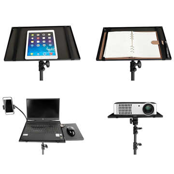 Tripod universal stand for projector laptop projector with phone holder tray portable Stand 15kg Black