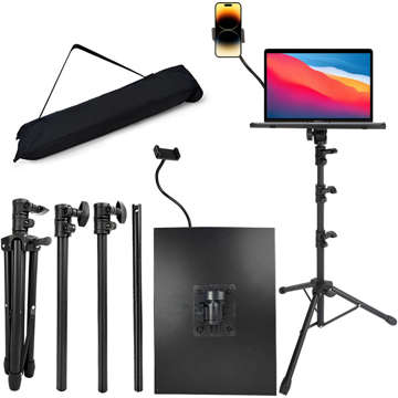 Tripod universal stand for projector laptop projector with phone holder tray portable Stand 15kg Black