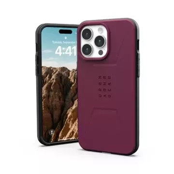 UAG Civilian Magsafe case - protective case for iPhone 15 Pro Max (bordeaux)