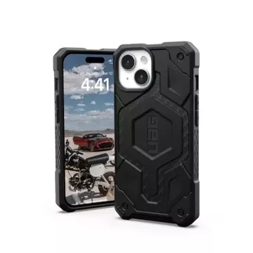 UAG Monarch Pro case - protective case for iPhone 15, compatible with MagSafe (carbon fiber)