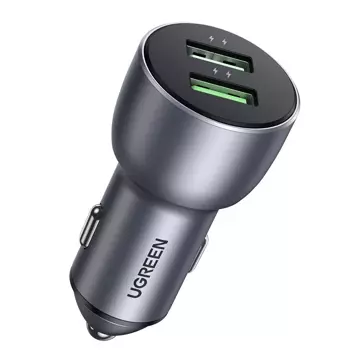 UGREEN 2x USB 36W Quick Charge SCP FCP AFC car charger gray (CD213 10144)