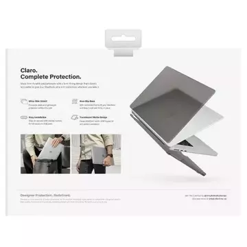 UNIQ Claro laptop case for MacBook Air 13 (2022) grey/smoke grey