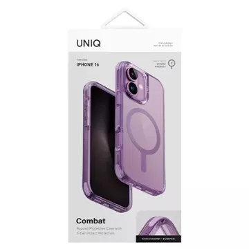 UNIQ Combat iPhone 16 6.1" Magclick Charging Case Pink/Grape Pink