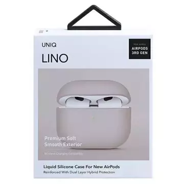 UNIQ case Lino AirPods 3 gen. Silicone pink/blush pink