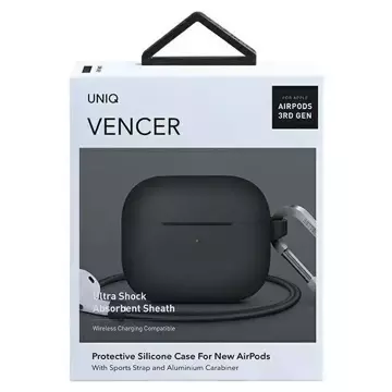 UNIQ case Vencer AirPods 3 gen. Silicone grey/charcoal dark grey