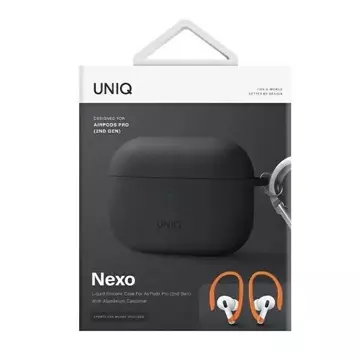 UNIQ protective case for Nexo AirPods Pro 2 gen Ear Hooks Silicone grey/charcoal gray