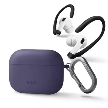 UNIQ protective case for Nexo AirPods Pro 2 gen Ear Hooks Silicone purple/fig purple