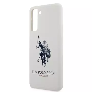 US Polo Silicone Logo Phone Case for Samsung Galaxy S21 white/white