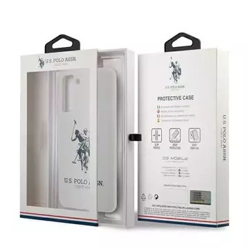 US Polo Silicone Logo Phone Case for Samsung Galaxy S21 white/white