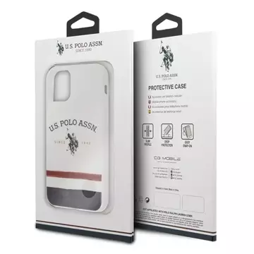 US Polo Tricolor Pattern Collection iPhone 11 Pro white/white phone case