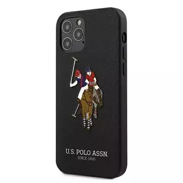 US Polo USHCP12LPUGFLBK phone case for Apple iPhone 12 Pro Max black/black Polo Embroidery Collection