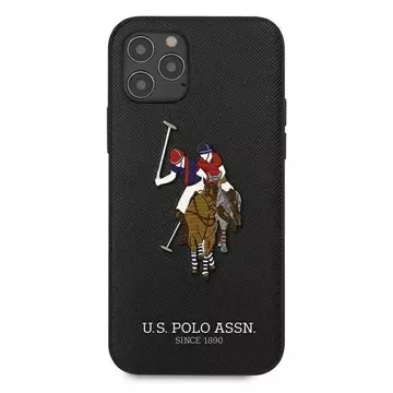 US Polo USHCP12LPUGFLBK phone case for Apple iPhone 12 Pro Max black/black Polo Embroidery Collection