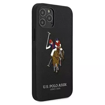 US Polo USHCP12LPUGFLBK phone case for Apple iPhone 12 Pro Max black/black Polo Embroidery Collection