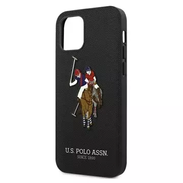 US Polo USHCP12LPUGFLBK phone case for Apple iPhone 12 Pro Max black/black Polo Embroidery Collection