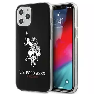 US Polo USHCP12LTPUHRWH phone case for Apple iPhone 12 Pro Max black/black Shiny Big Logo