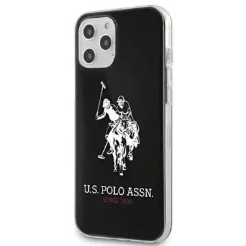 US Polo USHCP12LTPUHRWH phone case for Apple iPhone 12 Pro Max black/black Shiny Big Logo