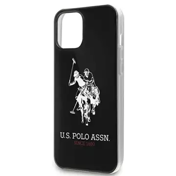 US Polo USHCP12LTPUHRWH phone case for Apple iPhone 12 Pro Max black/black Shiny Big Logo