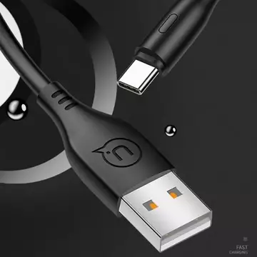 USAMS Cable U18 USB-C 2A Fast Charge 1m black