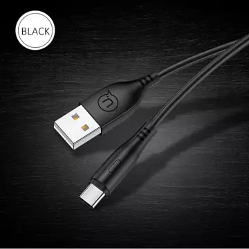 USAMS Cable U18 USB-C 2A Fast Charge 1m black