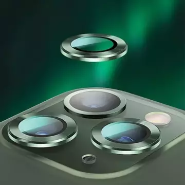 USAMS Camera Lens Glass for iPhone 11 metal ring BH572JTT05 (US-BH572) green/green