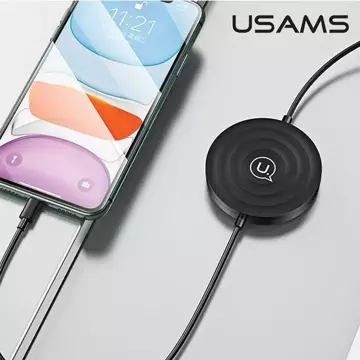 USAMS Inductive charger US-CC096 10W with lightning cable black/black CC96WH01