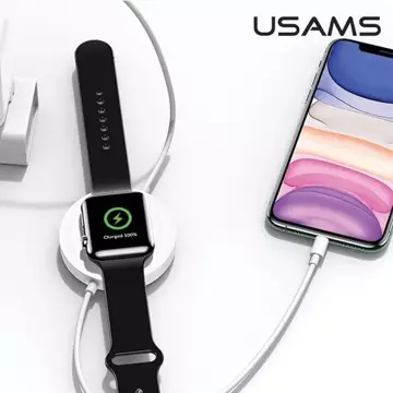 USAMS Inductive charger US-CC096 10W with lightning cable black/black CC96WH01