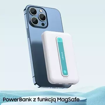 USAMS Powerbank PB64 10000mAh 20W QC3.0 PD Magnetic Wireless Fast Charge biały/white 10KCD17302 (US-CD173)