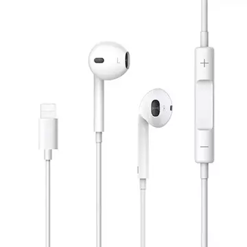 USAMS Stereo headphones EP-24 lightning iPhone 7/8/X/XS/XS Max/XR white/white HSEP2401