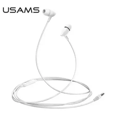 USAMS Stereo headphones EP-37 3.5 mm white/white HSEP3702