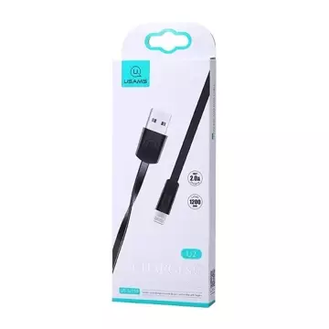 USAMS U2 Lightning flat cable 1.2m black