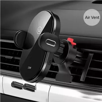 USAMS US-CD132 15W Automatic induction car phone holder for vents. CD132ZJ01 black/black