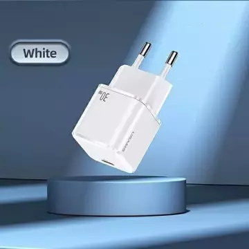 USAMS Wall charger 1x USB-C T45 30W PD3.0 Fast Charging cable U63 USB-C/Lightning white/white UXTZH02 (USAMS-UX)