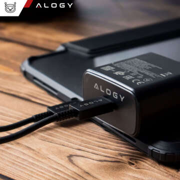 USB-C Type-C PD Premium Fast 45W 3A Wall Charger Type-C 1M Alogy Black