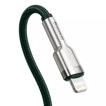 USB-C to Lightning cable Baseus Cafule, PD, 20W, 1m (green)