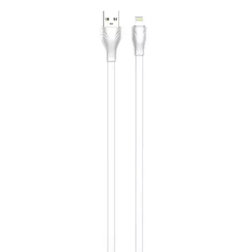 USB to Lightning cable LDNIO LS553, 2.1A, 2m (white)