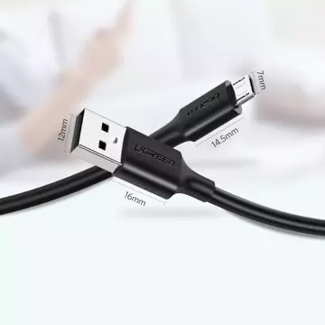 Ugreen cable USB - micro USB 2.4 A 480 Mbps 1.5 m black (US289 60137)