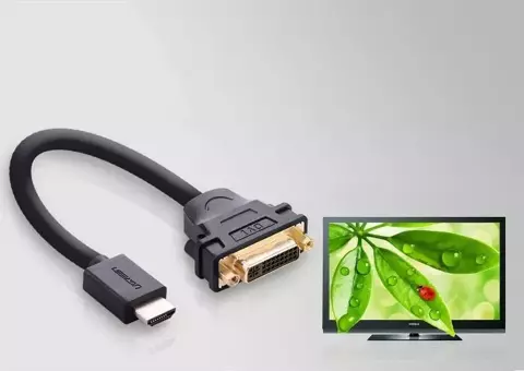 Ugreen cable adapter cable adapter DVI 24 5 pin (female) - HDMI (male) 22 cm black (20136)