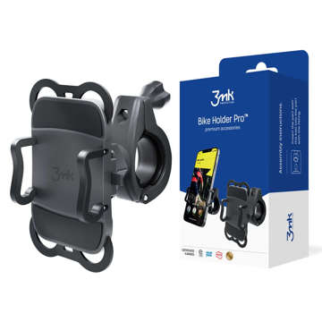 Universal 3mk Bike Holder Pro bicycle holder for phone for scooter, motorbike, trolley Black